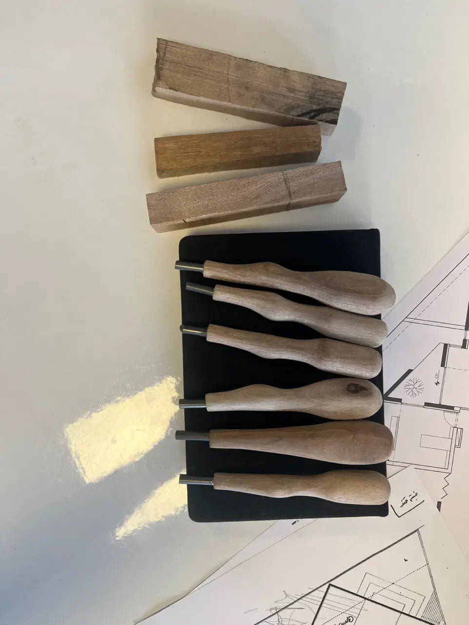 قلم طراحی معماری جنس چوب گردو دست ساز|صنایع دستی و سایر لوازم تزئینی|آمل, |دیوار