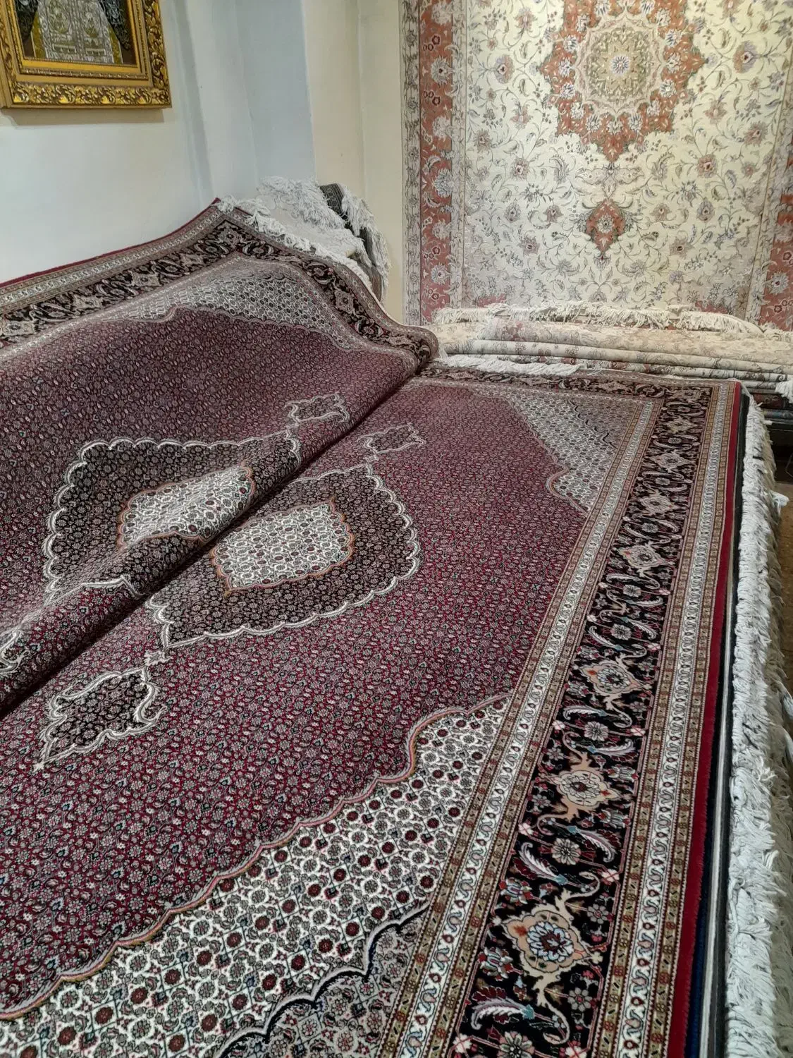 جفت۶متری ۵۰رج نقشه ماهی تبریز|فرش|تبریز, |دیوار