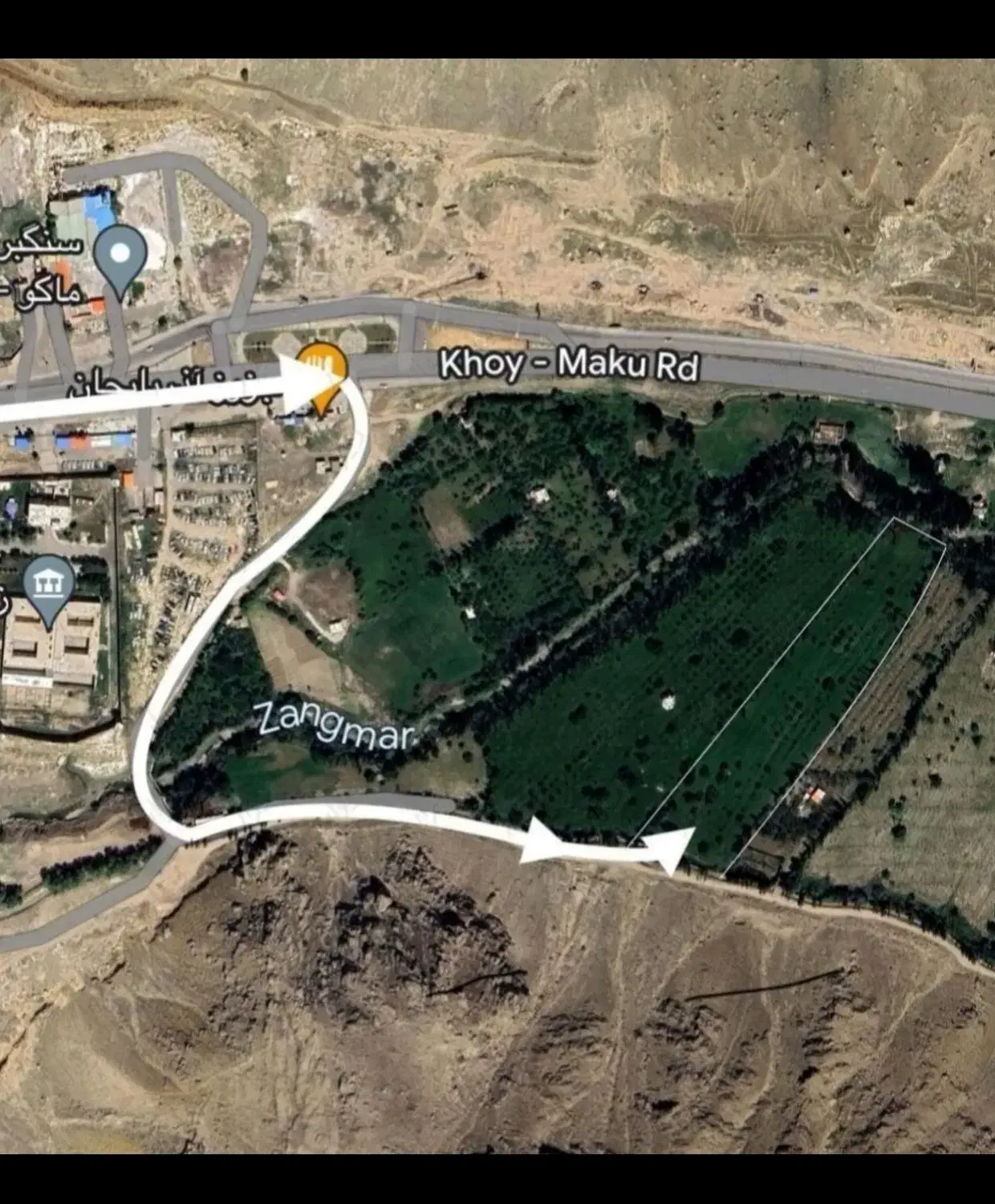 باغ ۱۰۰۰ متری پشت میدان ورودی شهر|فروش زمین و ملک کلنگی|ماکو, |دیوار