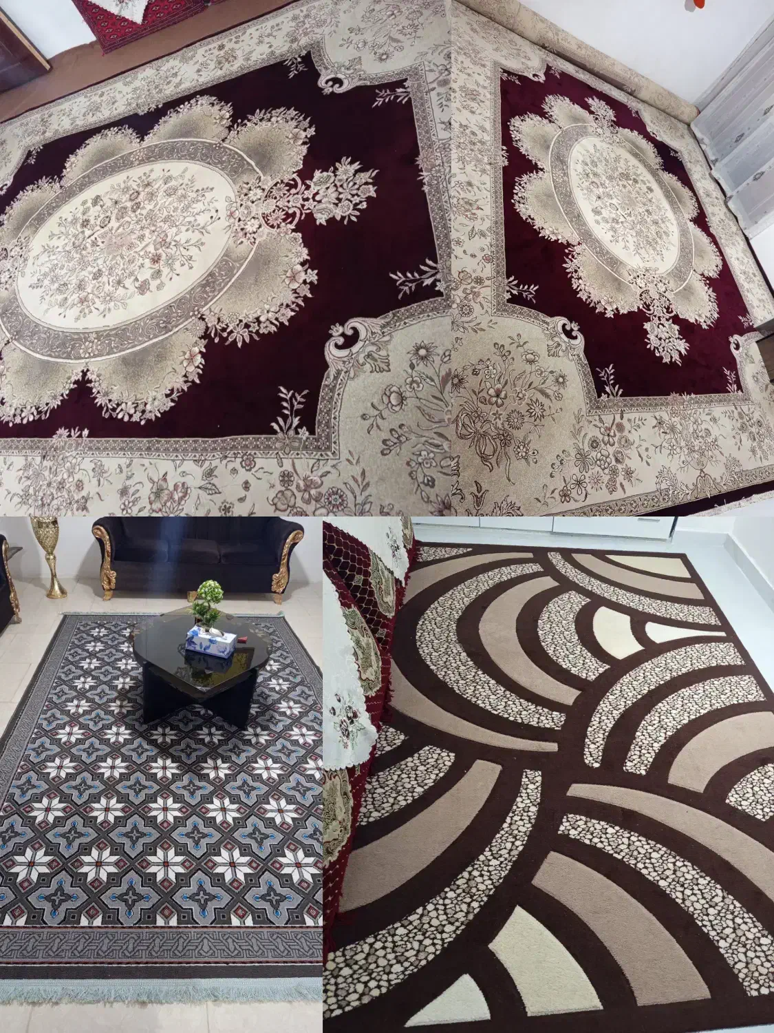 فرش 12 متری و گلیم|فرش|تاکستان, |دیوار