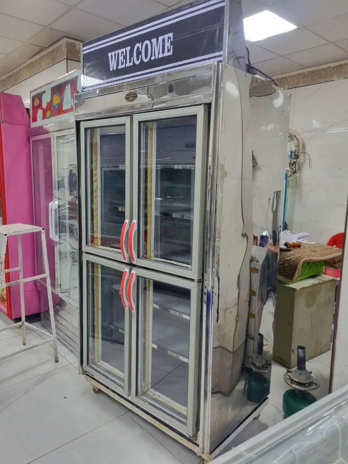 فریزر ایستاده ۱۲۰ سانتی تمام استیل|فروشگاه و مغازه|نسیم‌شهر, |دیوار