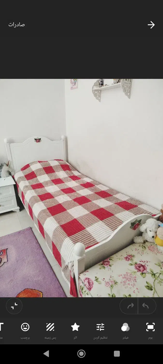 تخت نوجوان شرکت بالسا مدل رز|تخت و سرویس خواب|پردیس, فاز ۱|دیوار