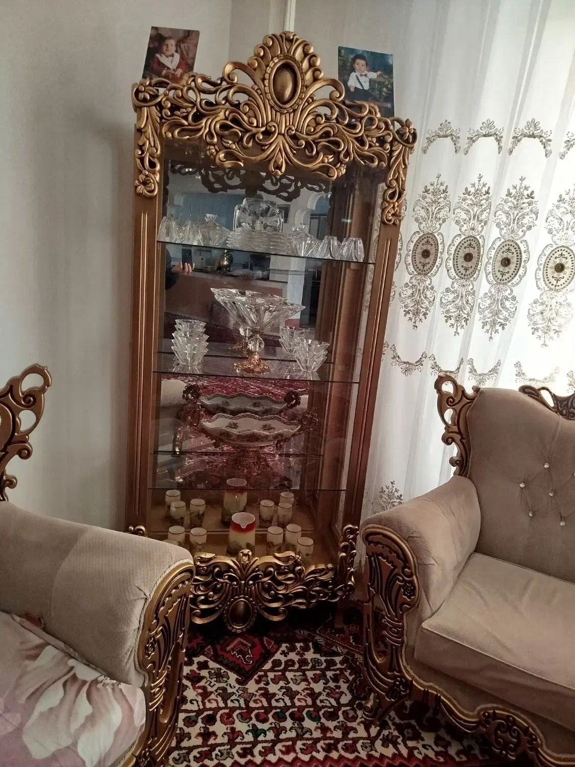 بوفه چوبی تمیز|بوفه، ویترین، کنسول|ممقان, |دیوار