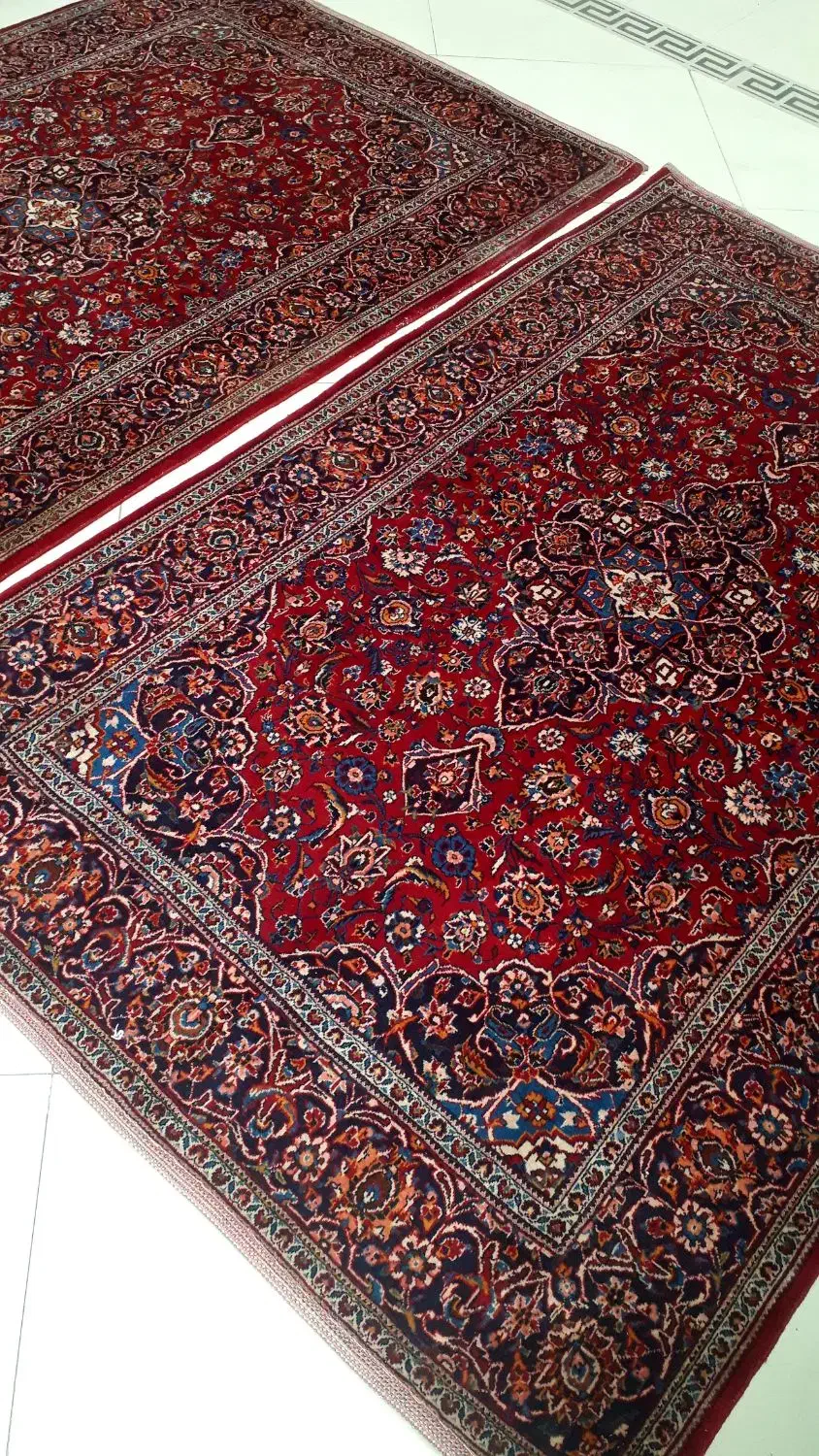 یک جفت قالیچه دستباف قزوین|فرش|قزوین, |دیوار