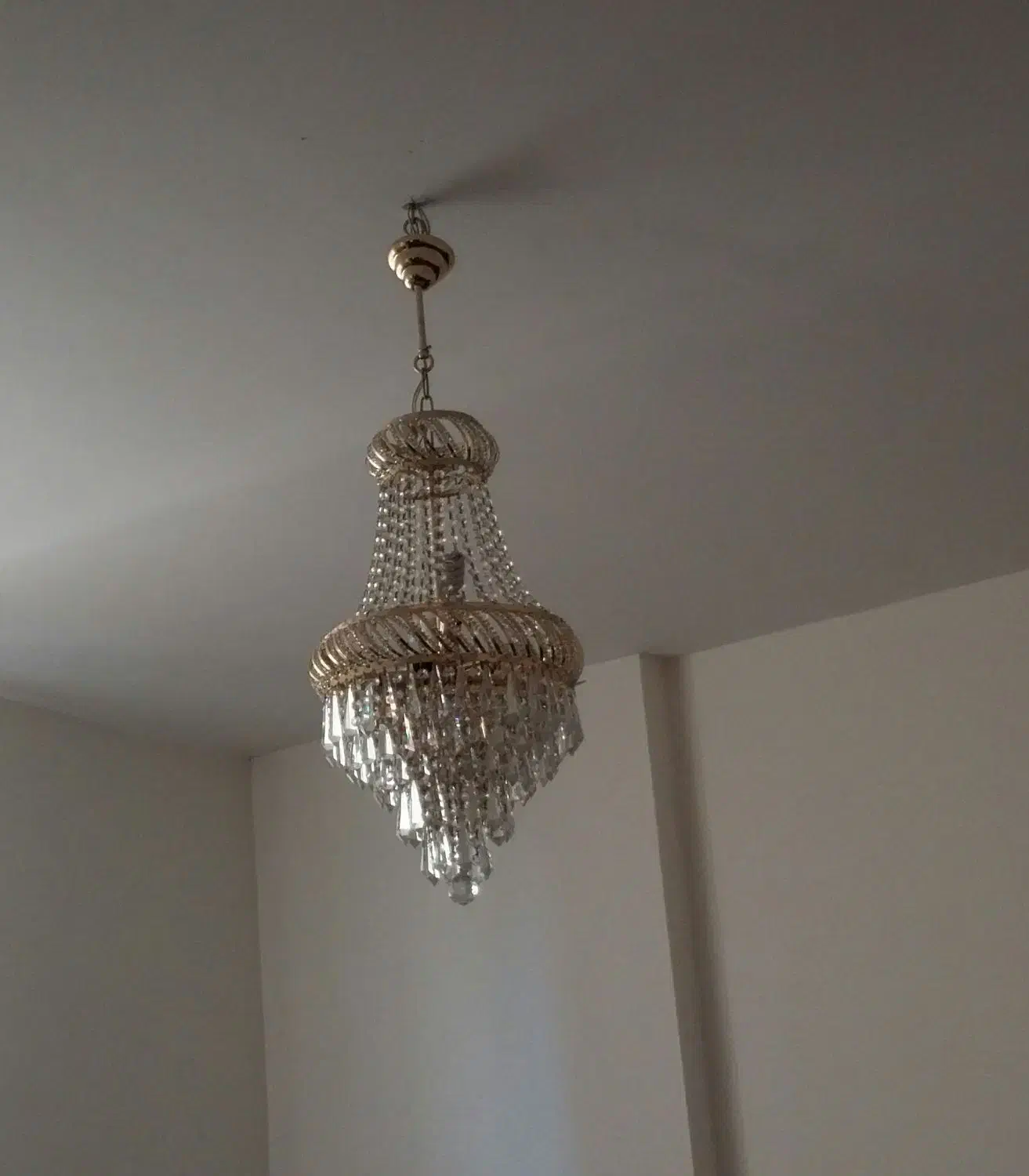 لوسترطلایی کریستال|لوستر و چراغ آویز|زنجان, |دیوار