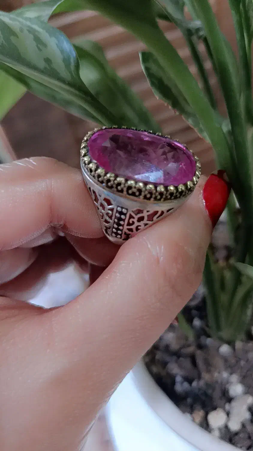 باسلام فروش انگشترتوپازصورتی|جواهرات|اهواز, آسیاباد|دیوار