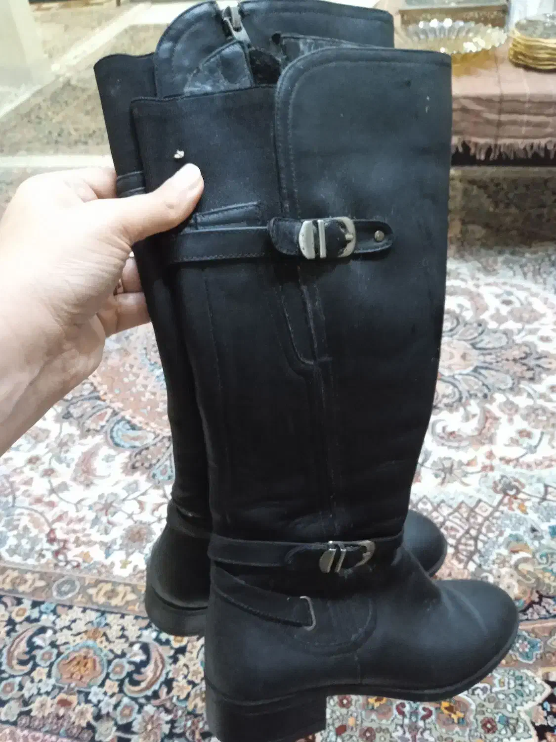 فروش پوتین چرم سالم|کیف، کفش، کمربند|رشت, نیروی دریایی|دیوار