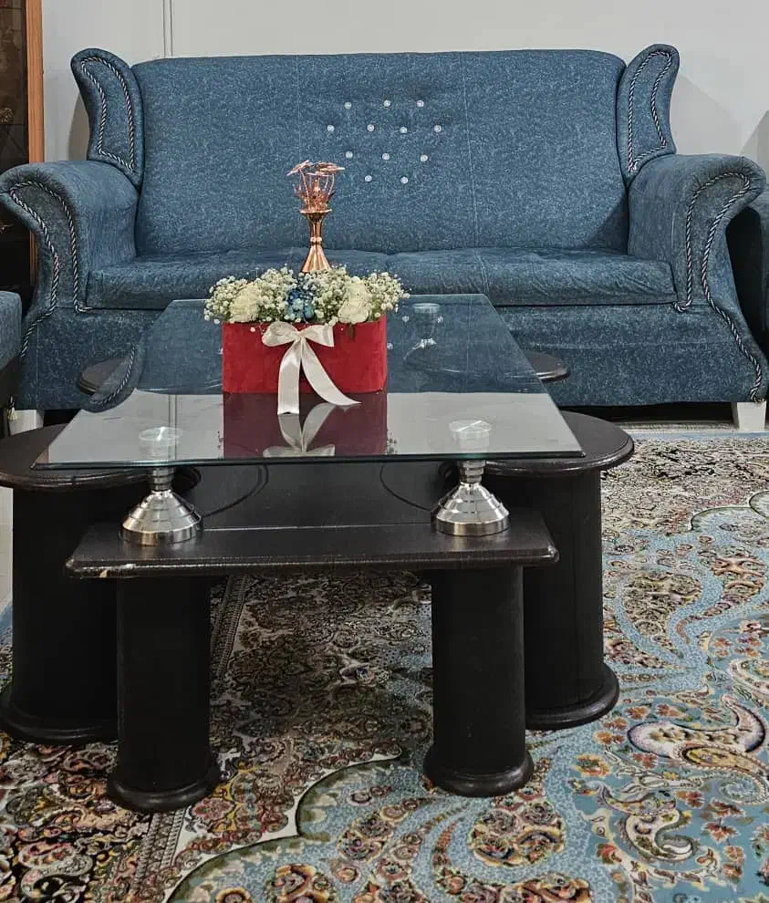 مبل هفت نفره با میز عسلی|مبلمان خانگی و میز عسلی|دوگنبدان, |دیوار