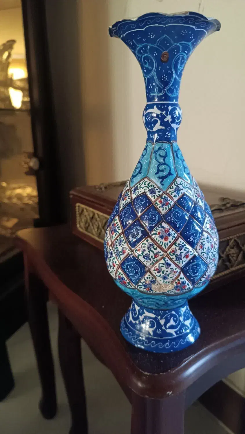 گلدان مینا کاری|صنایع دستی و سایر لوازم تزئینی|تهران, تهرانپارس غربی|دیوار