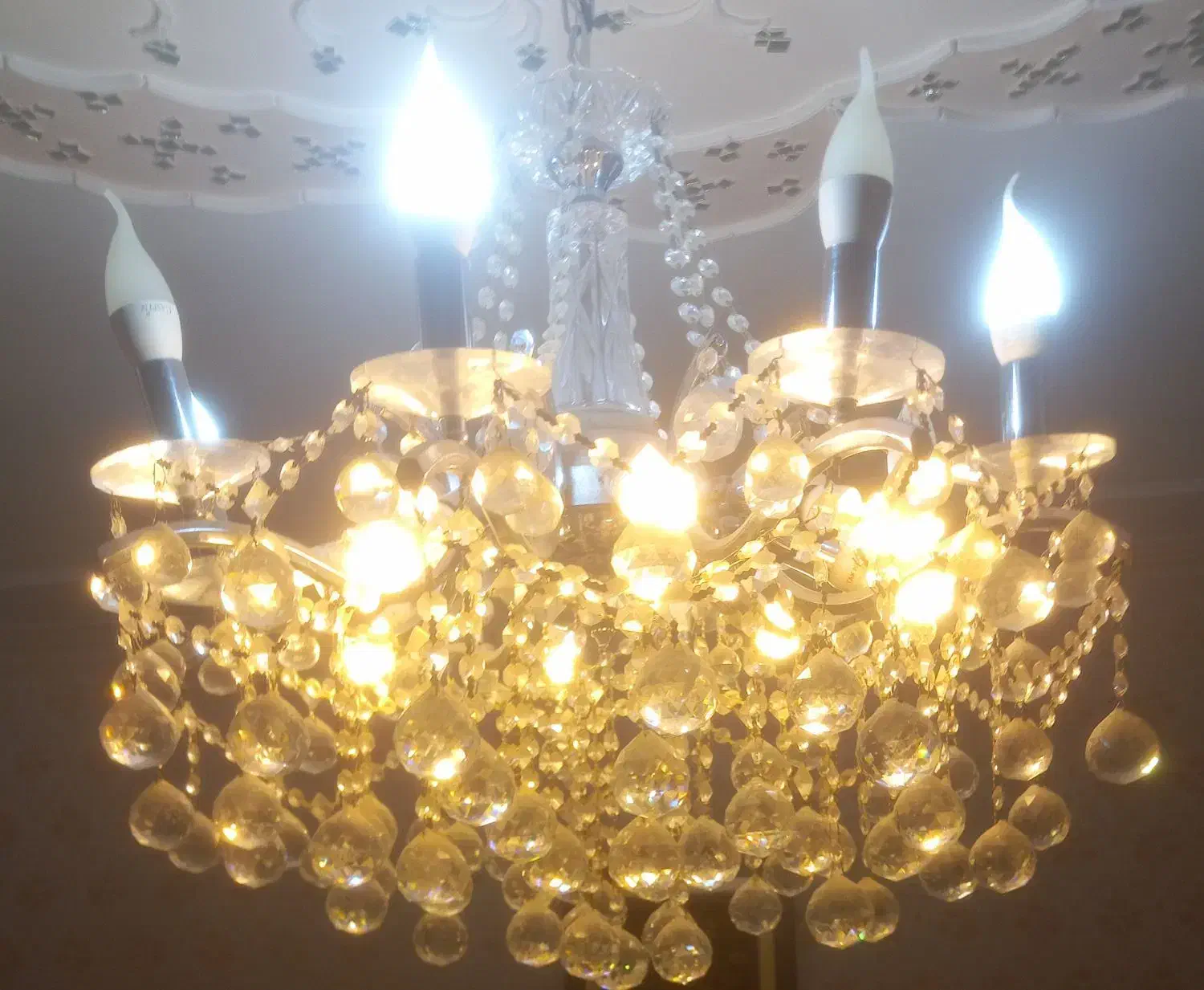 لوستر استیل کریستالی|لوستر و چراغ آویز|بروجرد, |دیوار