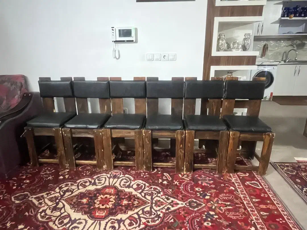 تعداد ۶عددصندلی و۲تامیز|میز و صندلی غذاخوری|ابریشم, |دیوار