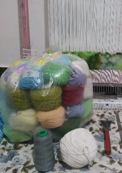 تابلو فرش شماره ای منظره نیمه کاره|تابلو فرش|چنگ الماسی, |دیوار