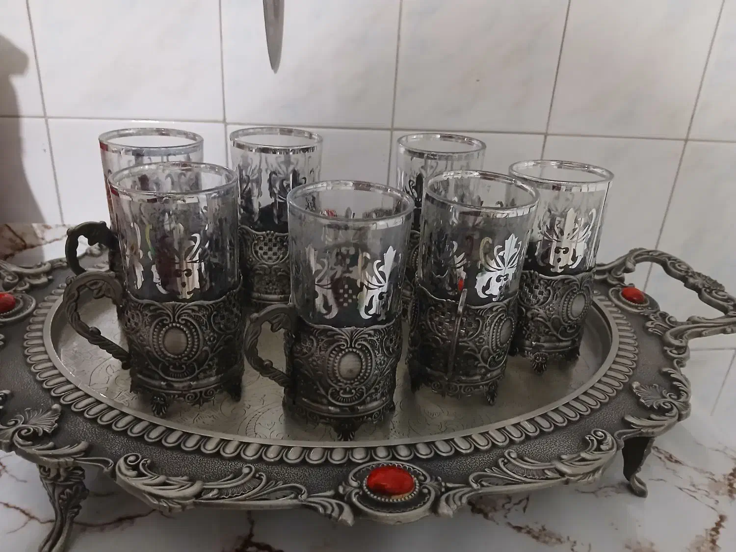 استکان گیره دار|ظروف سرو و پذیرایی|قم, حنیف نژاد|دیوار