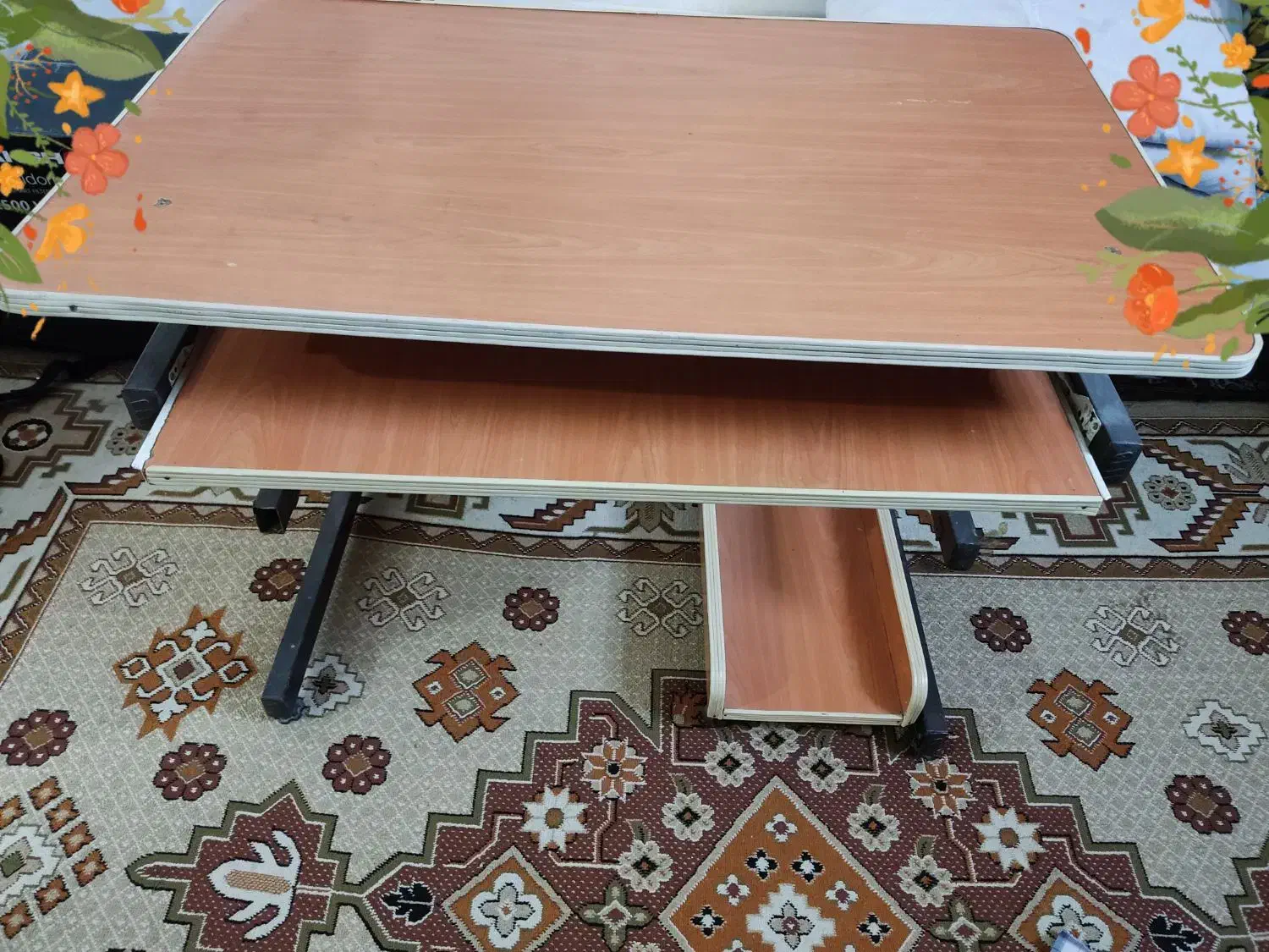 میز کامپیوتر فلزی به همراه صندلی فلزی|میز تحریر و کامپیوتر|مشهد, نوید|دیوار