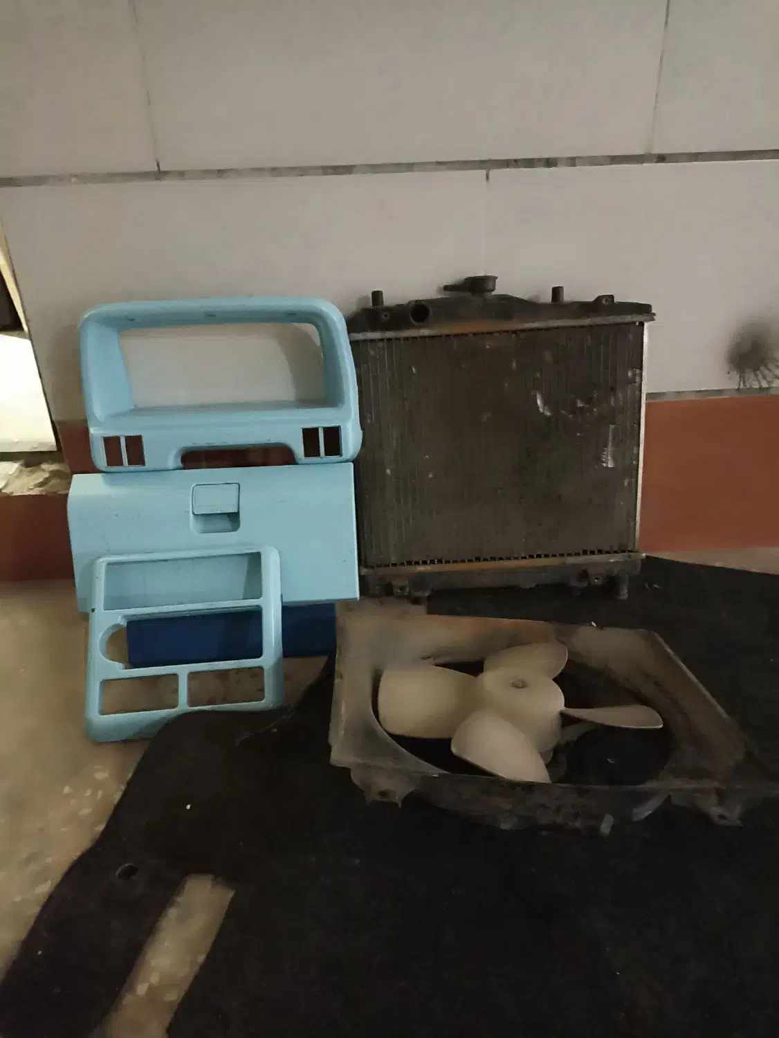 رادیاتور پراید و موتور فن کامل با دیاق|قطعات یدکی و لوازم جانبی|فردیس, شهرک ارم|دیوار