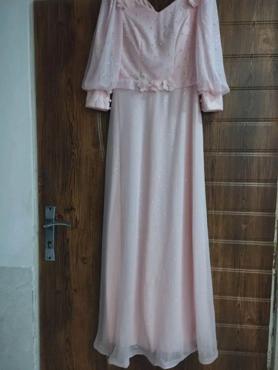 لباس مجلسی رنگ صورتی شاین دار|لباس|ماهدشت, |دیوار