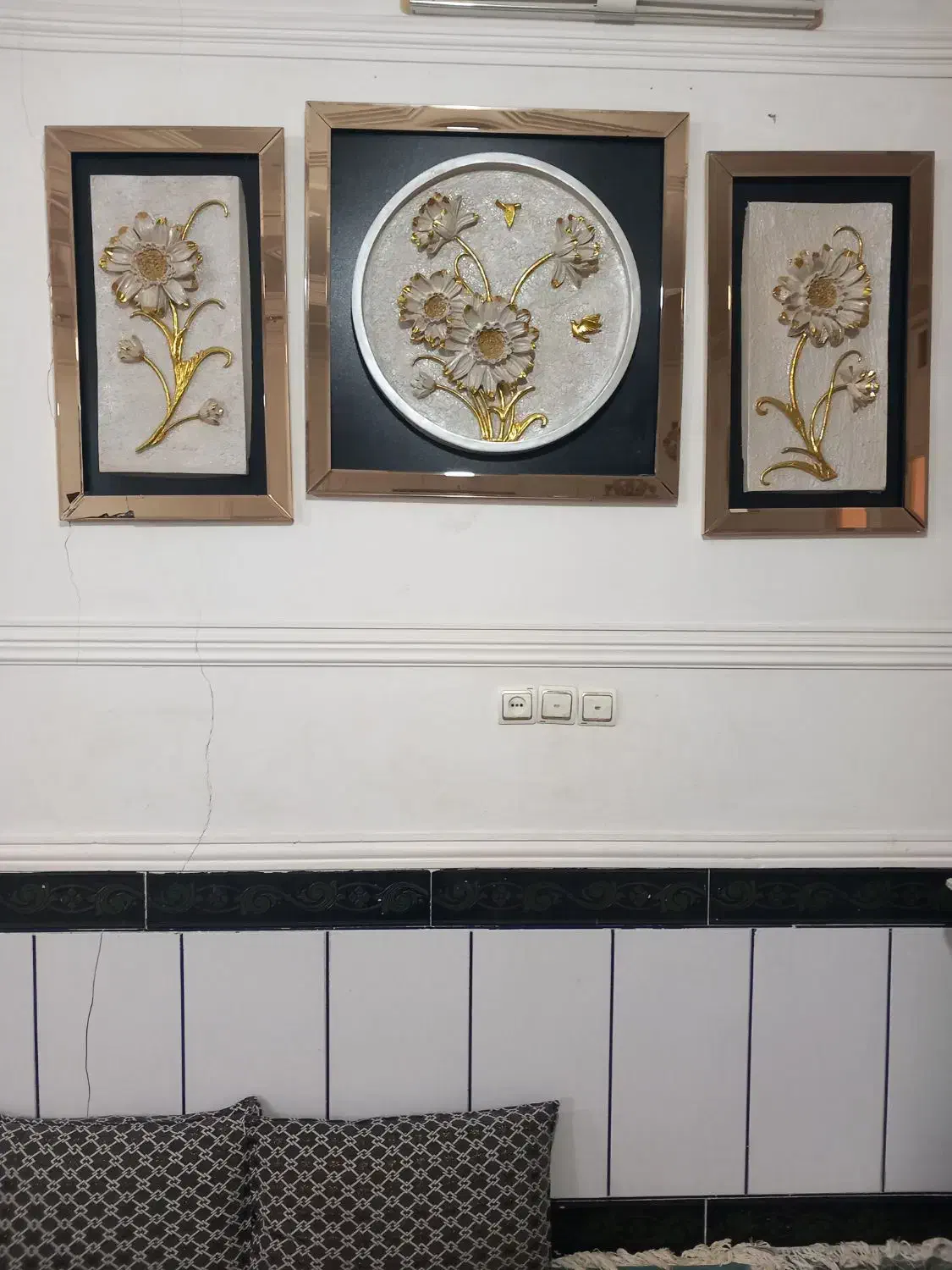 تابلوبسیار زیبا موفت گذاشتمش|صنایع دستی و سایر لوازم تزئینی|خرم‌آباد, |دیوار