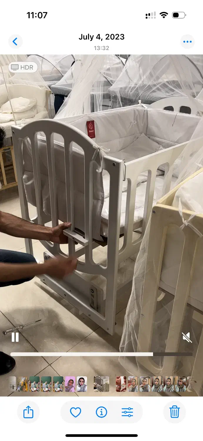 تخت کودک مدل گهواره|تخت و سرویس خواب|بجنورد, |دیوار