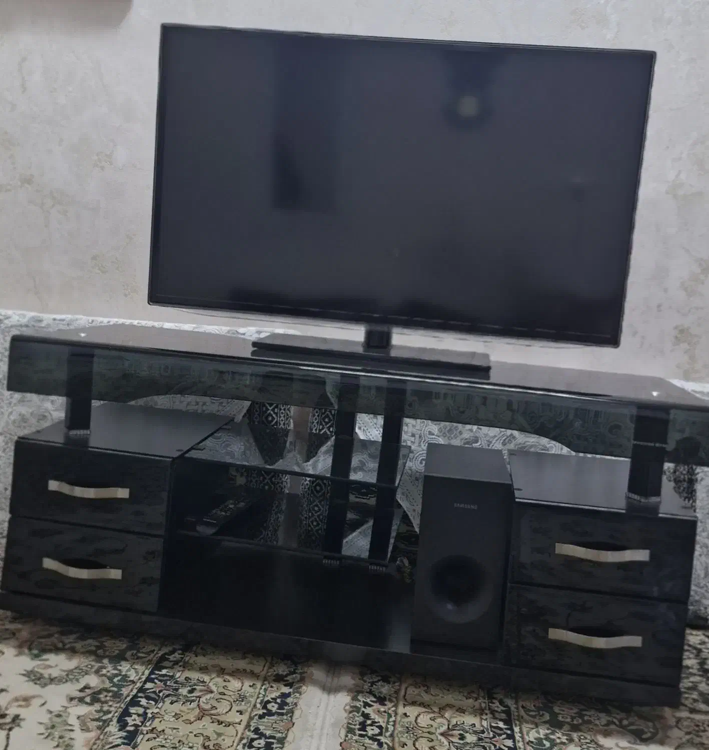 تلویزیون سامسونگ 43 اینچ بامیز تلویزیون شیشه ای|تلویزیون و پروژکتور|رشت, فلسطین|دیوار