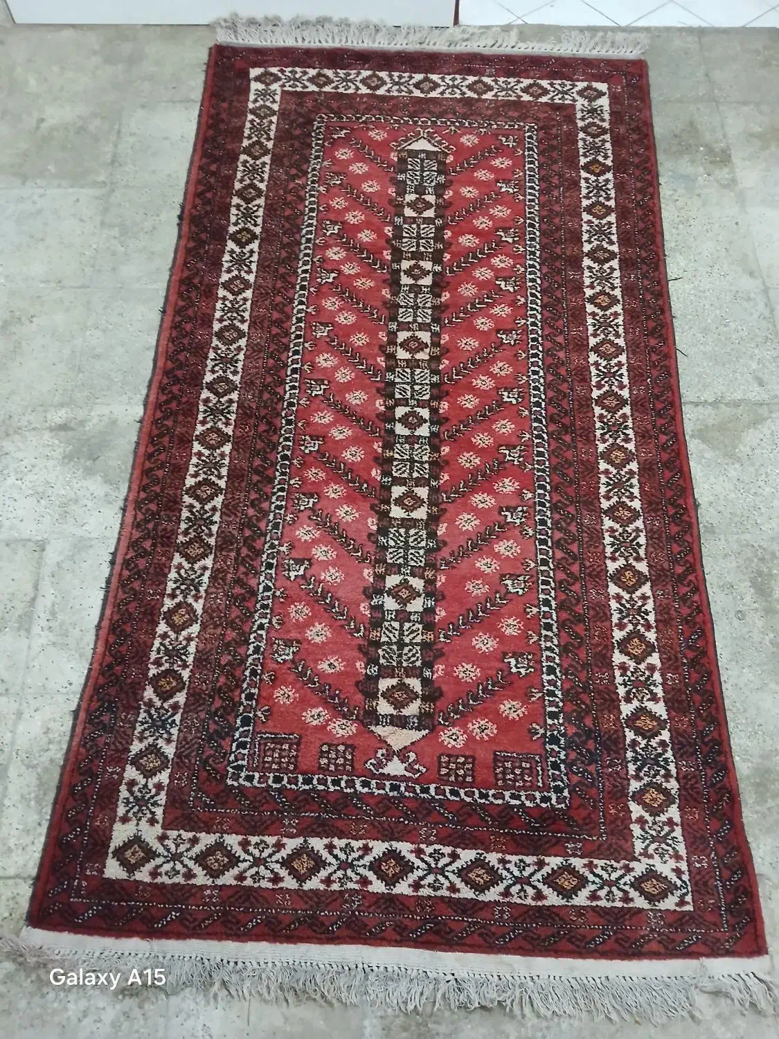 قالیچه دست باف عتیقه سالم در۲۲۰×۱۲۰ متر|فرش|تهران, فرحزاد|دیوار