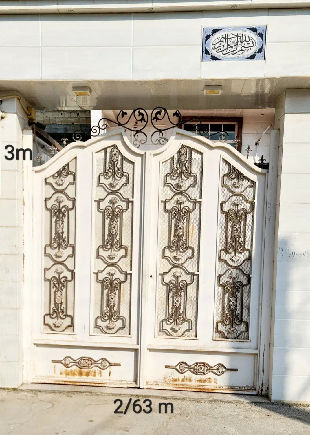 درب حیاط آهنی سالم و محکم|مصالح و تجهیزات ساختمان|برازجان, |دیوار