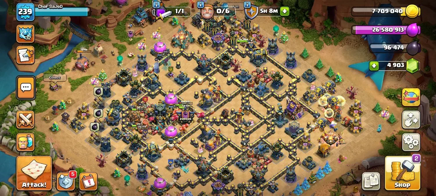 اکانت کلش آف کلنز تان ۱۷|کنسول، بازی ویدئویی و آنلاین|شهریار, شهریار|دیوار