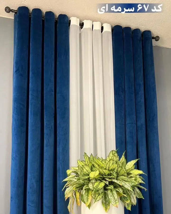 پرده مخمل کالیفرنیا حراج|پرده، رانر، رومیزی|امیدیه, |دیوار