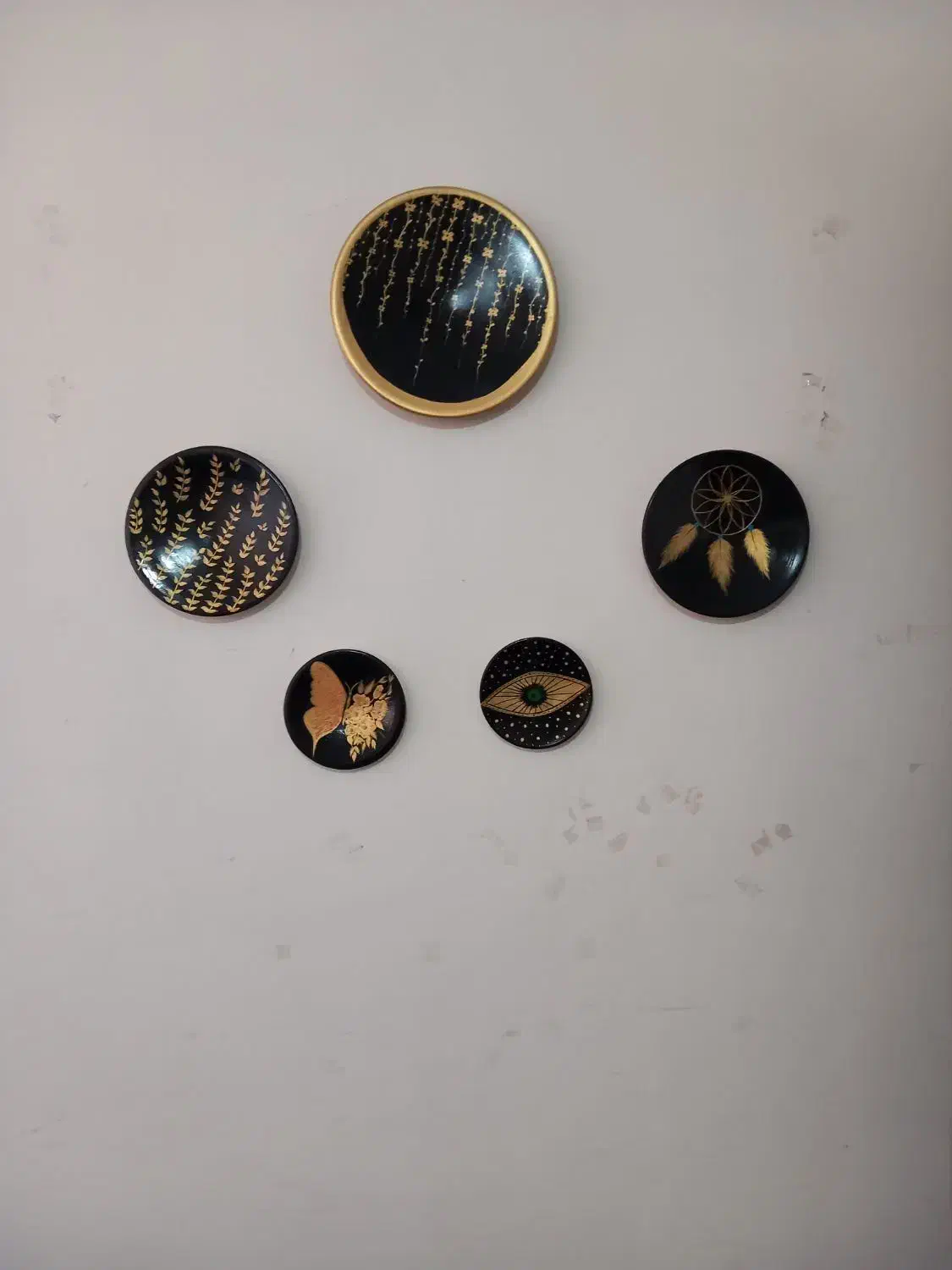 ۵تاتابلو سفالی کاردست بسیارزیبا|تابلو، نقاشی، عکس|کنگاور, |دیوار