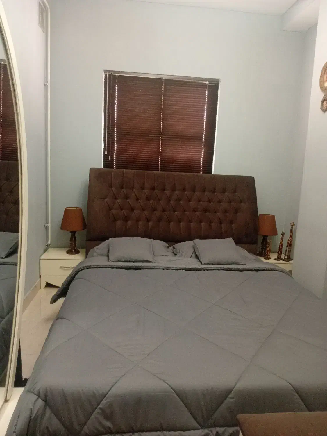 سرویس خواب دونفره با تشک فنری سالم|تخت و سرویس خواب|گرگان, |دیوار