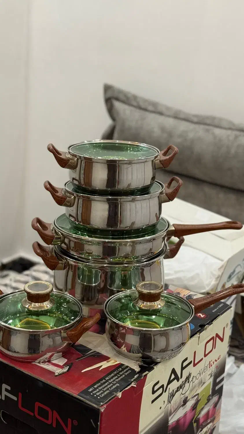 سرویس قابلمه استیل ترک|ظروف پختوپز|ماکو, |دیوار