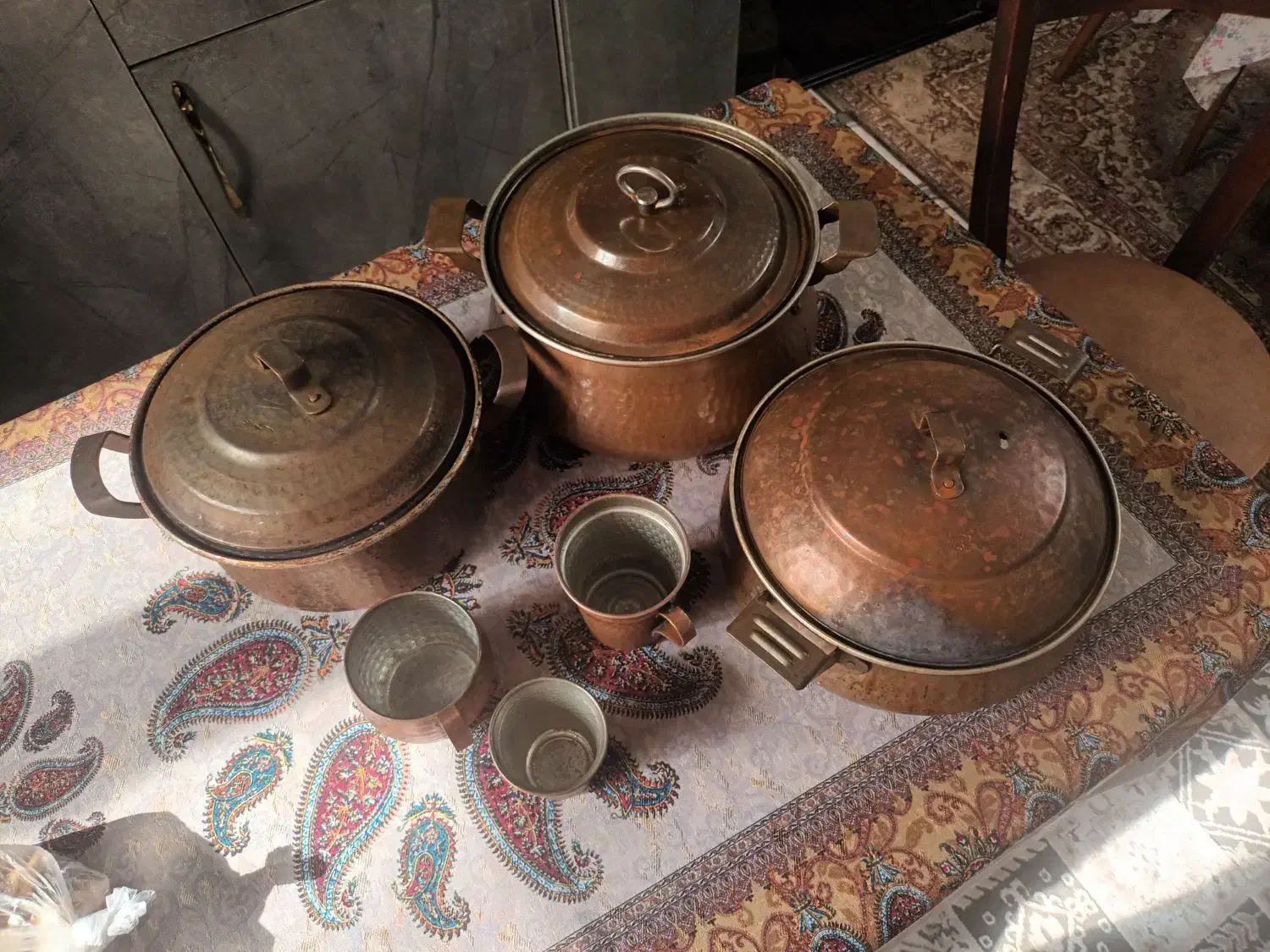 قابلمه و لیوان مسی|ظروف پخت‌وپز|تهران, گمرک|دیوار
