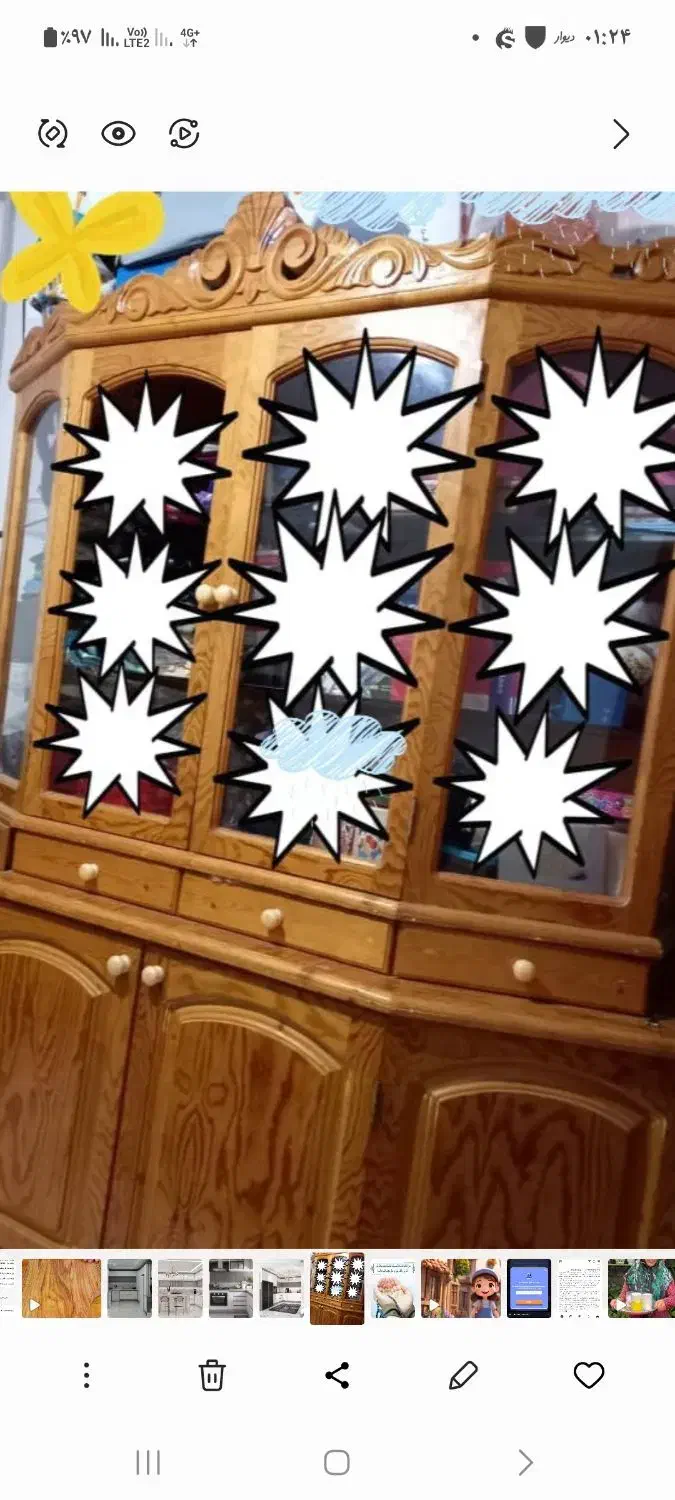 بوفه|بوفه، ویترین، کنسول|گرگان, |دیوار