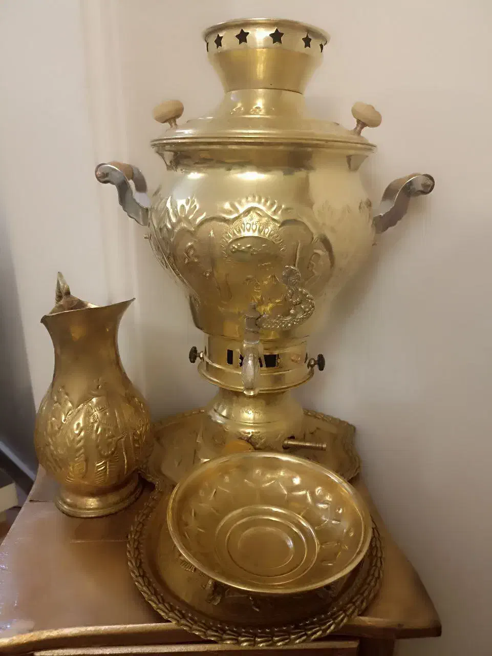 سماور برنجی میوه خوری برنز|صنایع دستی و سایر لوازم تزئینی|تهران, تهرانپارس جنوبی|دیوار
