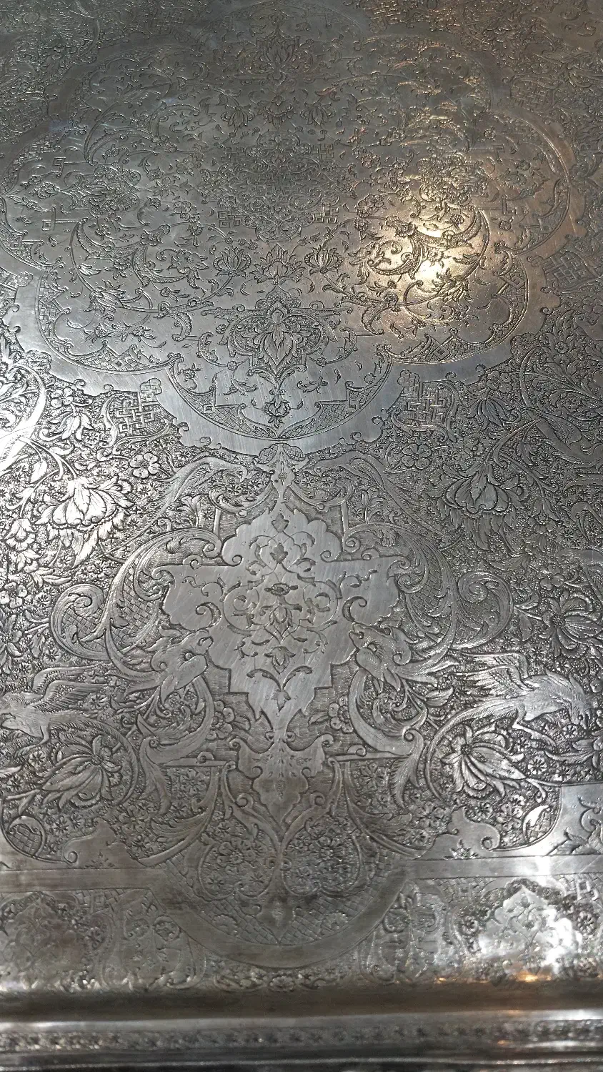 سینی نقره عیار۸۴|کلکسیون اشیاء عتیقه|تهران, خواجه نظام الملک|دیوار