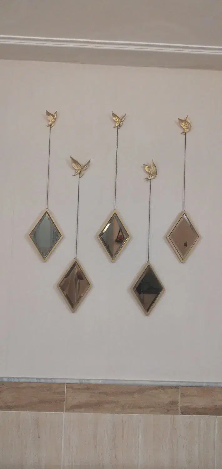 آینه دکوری دیواری لوزی|آینه|قم, نیروگاه|دیوار