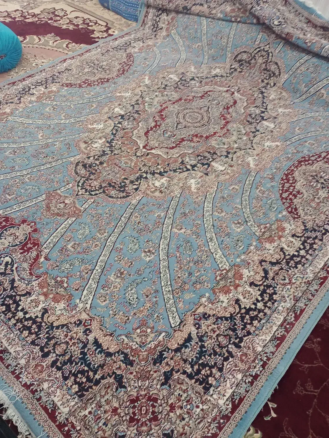 فروش فرش700اکرلیک فیروزه ای|فرش|زاهدان, |دیوار
