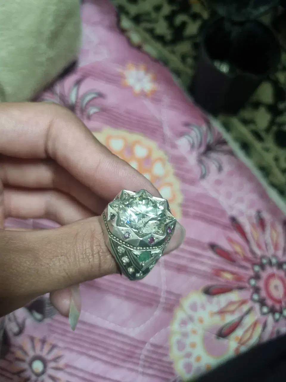 انگشتر زینتی نقره با سنگ های خاص|جواهرات|لاهیجان, کوی استادان|دیوار