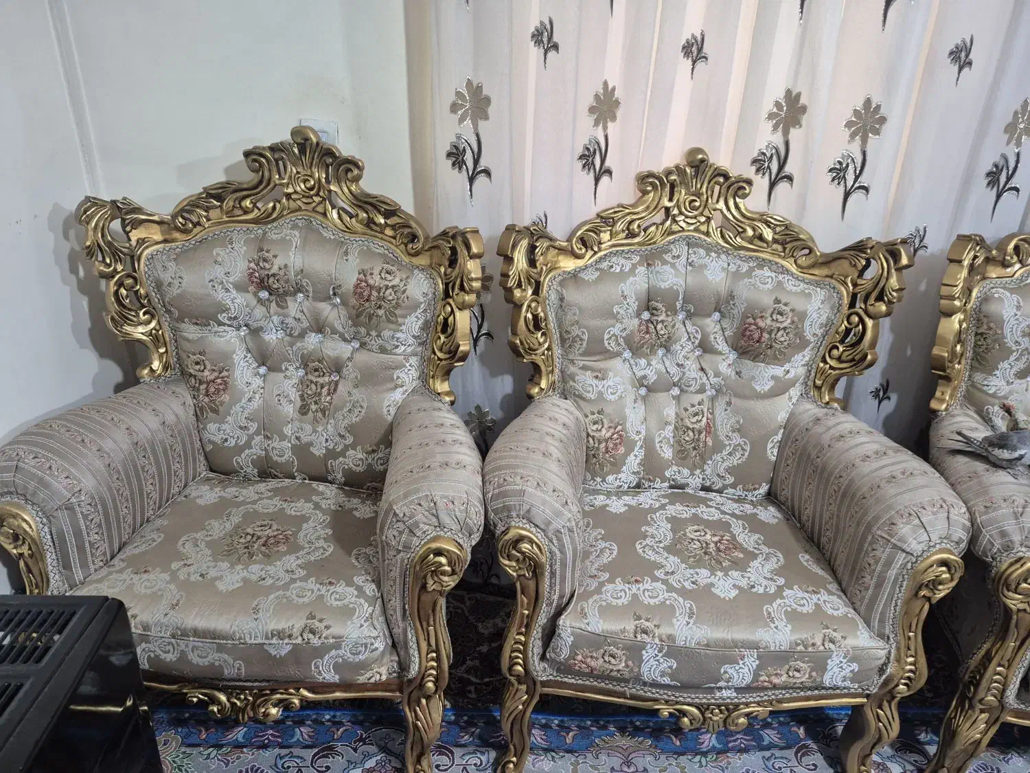 مبل سلطنتی ۹نفره چوب راش|مبلمان خانگی و میز عسلی|کرج, شهرک سهرابیه|دیوار