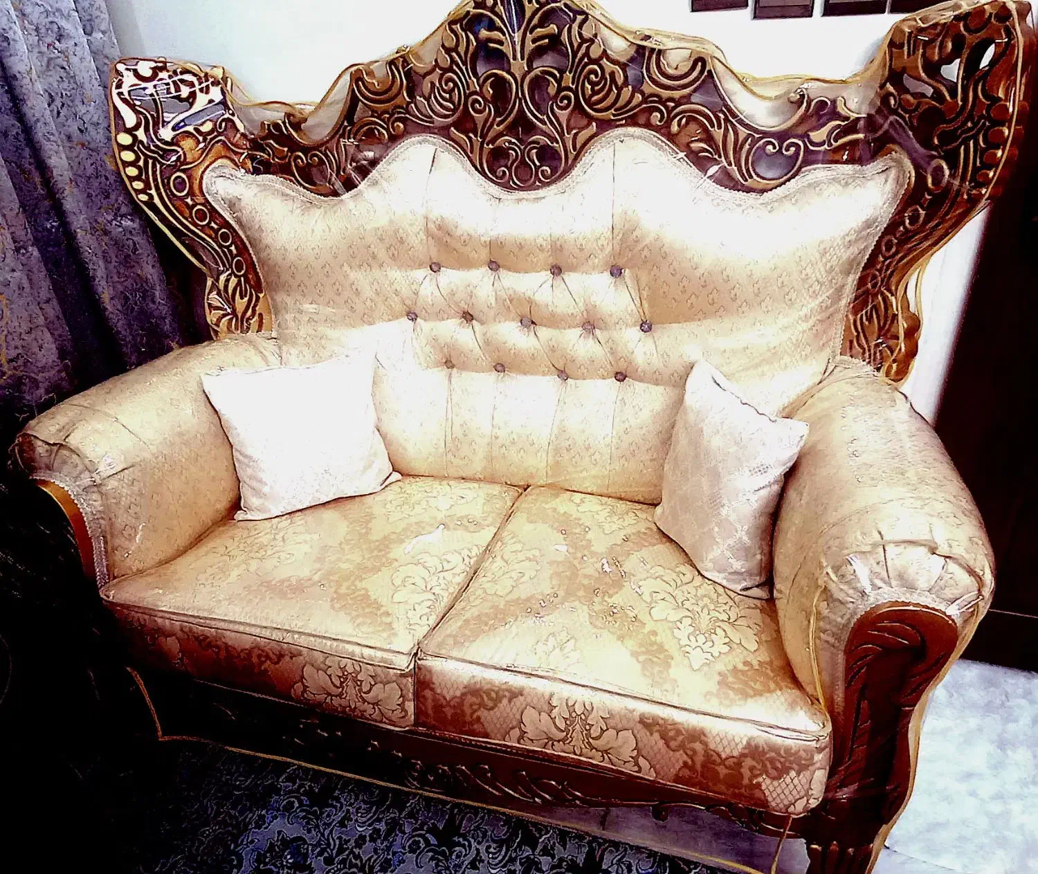 مبل سلطنتی ۷ نفره|مبلمان خانگی و میز عسلی|فردیس, ثابتی|دیوار