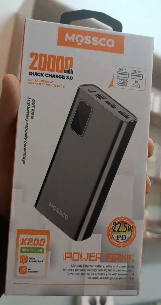 پاوربانک ۲۰۰۰۰ میلیآمپر مسکو K200 نو|لوازم جانبی موبایل و تبلت|مشهد, هفت تیر (حافظ)|دیوار