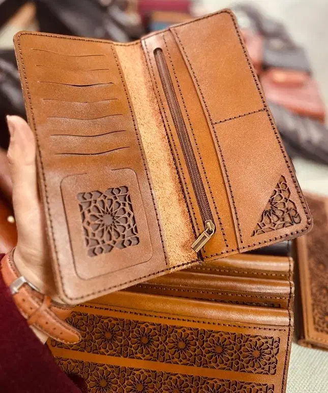 کیف پول چرم طبیعی گاوی تخفیف مناسبت روز زن/مادر|کیف، کفش، کمربند|اصفهان, فجر|دیوار