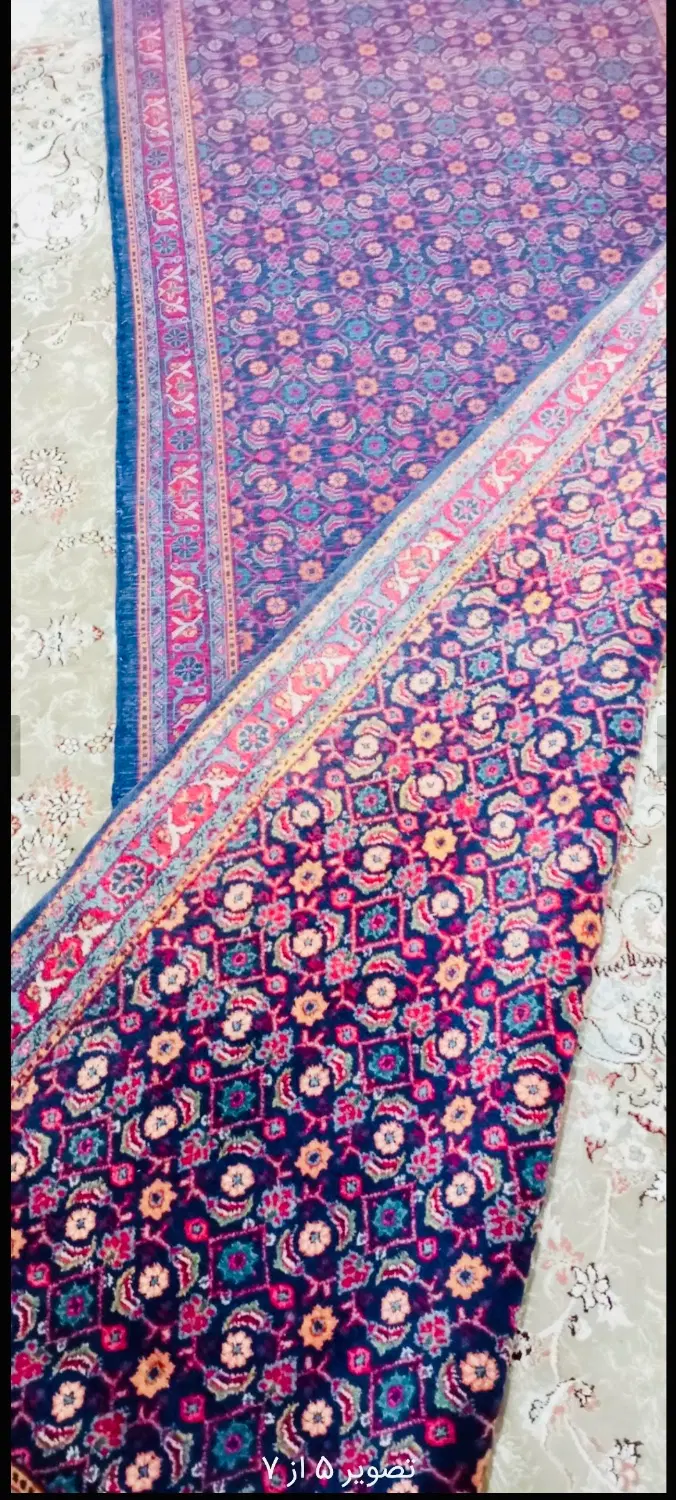 فرش دستبافت کناره ریز ماهی سالم و تمیز قیمت مناسب|فرش|رشت, دیلمان|دیوار