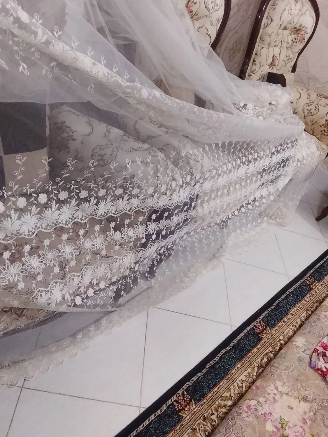 پرده تور خامه دوری نوتو|پرده، رانر، رومیزی|مشهد, موسوی قوچانی|دیوار