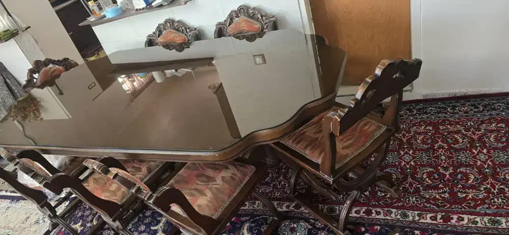 سرویس مبلمان با میز ناهارخوری|مبلمان خانگی و میز عسلی|امیرآباد, |دیوار