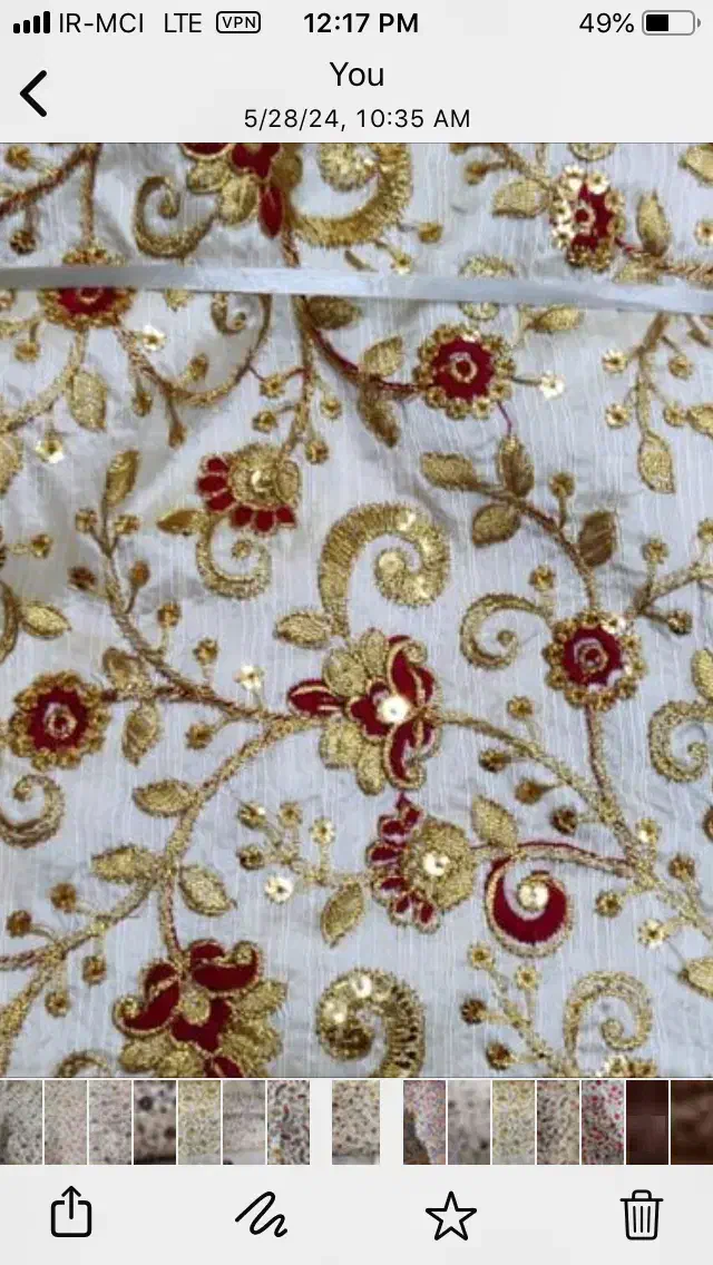 پارچه تافته سوزن دوز هندی عرض ۱۱۰|لباس|تهران, بازار|دیوار