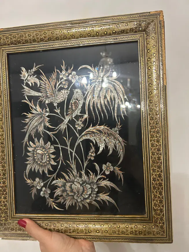قاب عکس مس قلمزنی قاب رنگ روغن کار دست|تابلو، نقاشی، عکس|تهران, نیاوران|دیوار