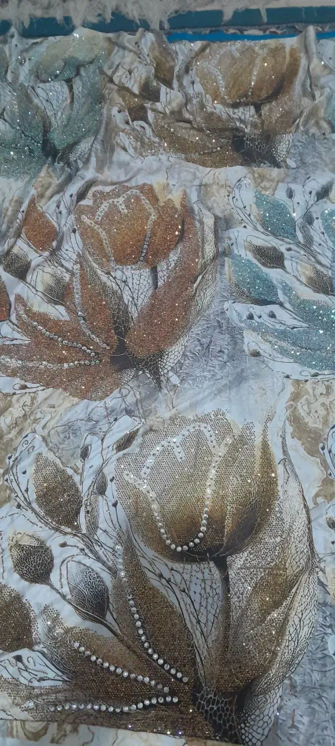 پارچه گل طلاکوب|لباس|زابل, |دیوار