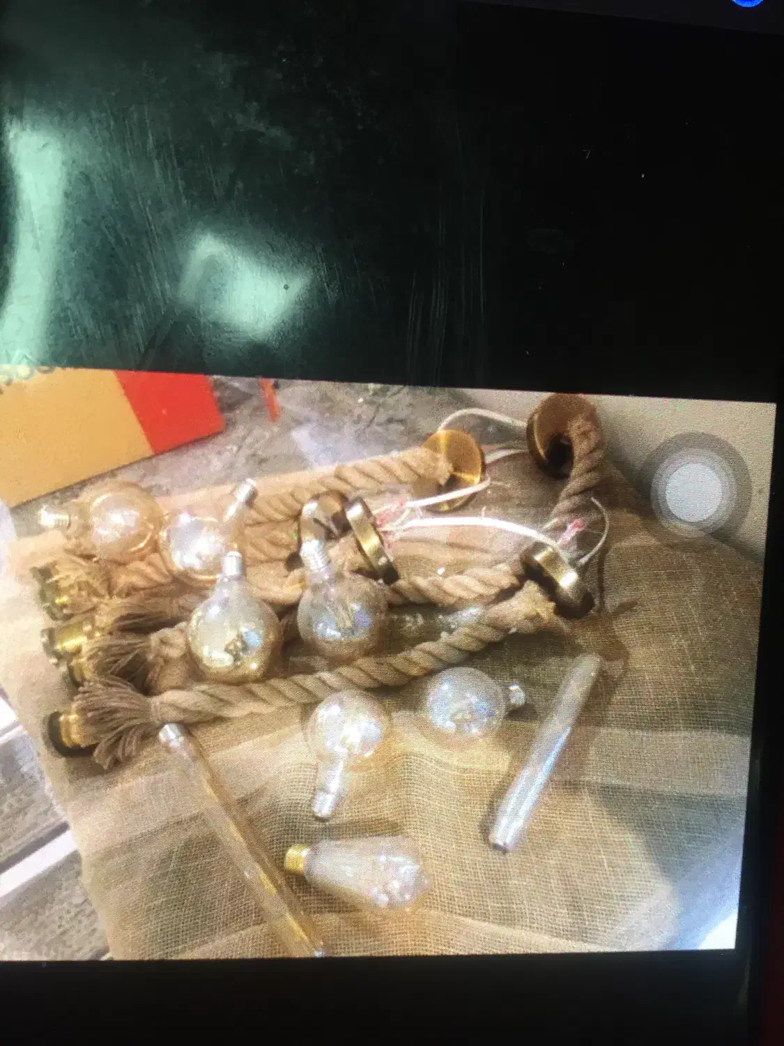 لوستر طناب کنفی|لوستر و چراغ آویز|تهران, اختیاریه|دیوار