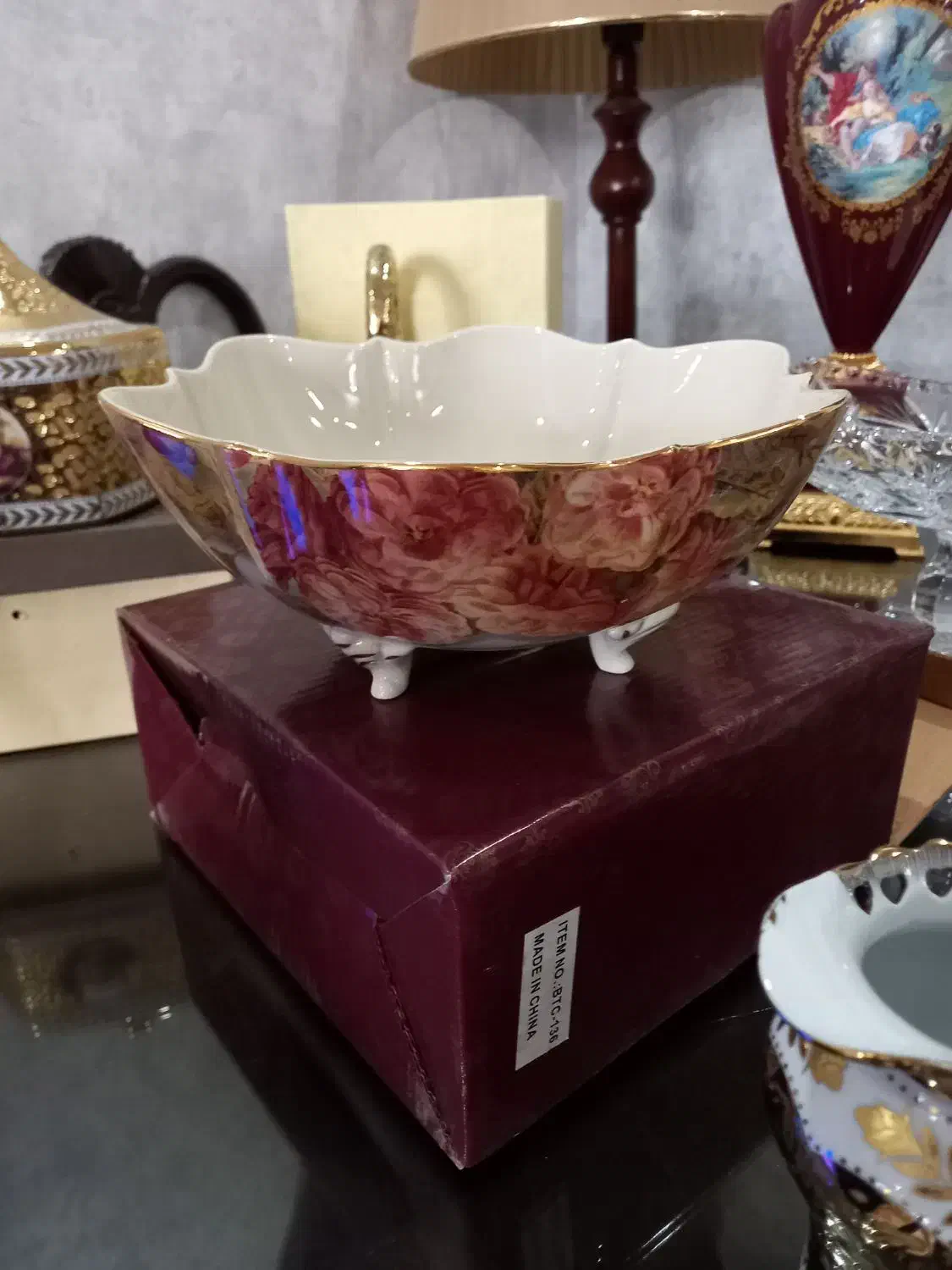 ظروف پذیرایی دکوری کریستال لمونژ گلبرجسته|ظروف سرو و پذیرایی|تهران, ارم|دیوار