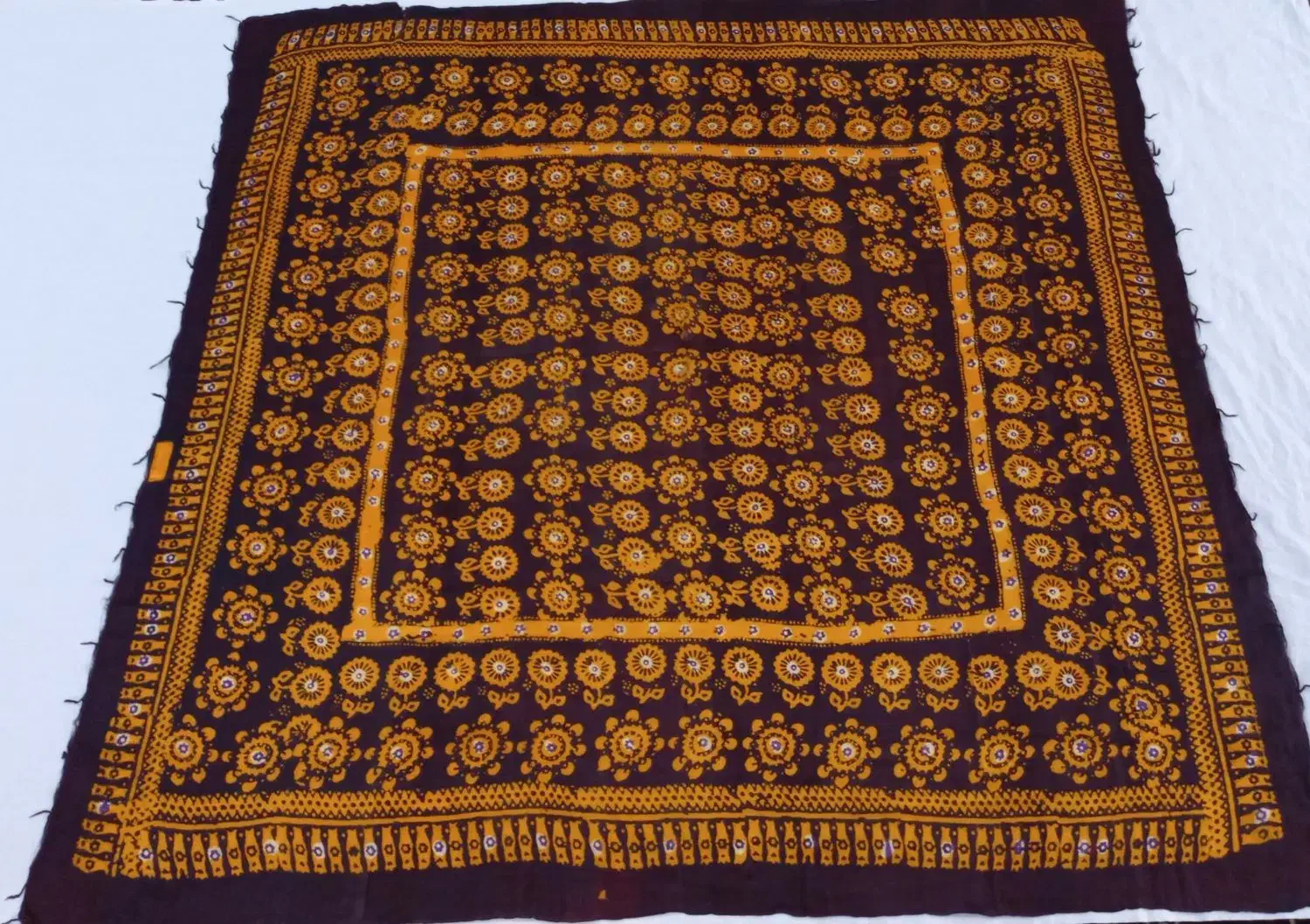 روسری ترکمنی اصل ابریشم|کلکسیون اشیاء عتیقه|بندر ترکمن, |دیوار